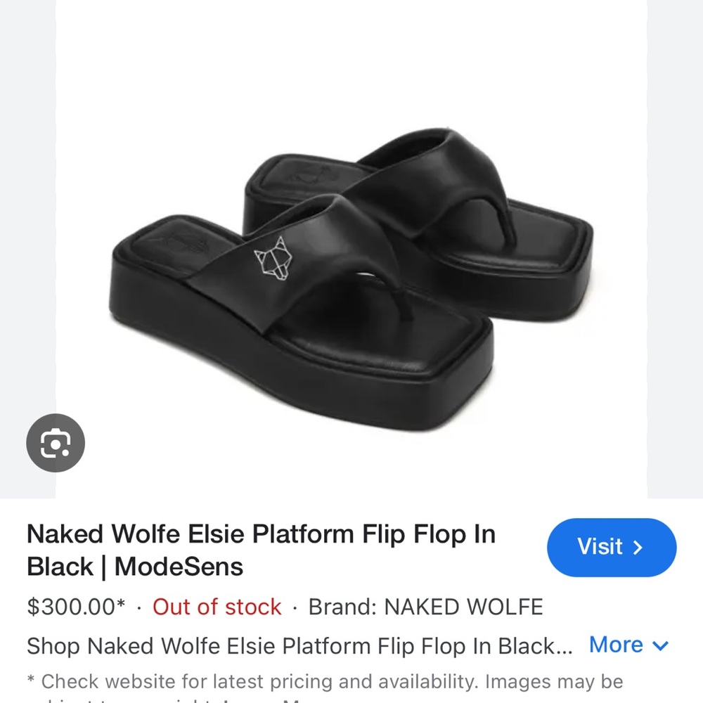 Naked Wolfe Elsie Black Sandals